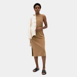Everlane The Long Weekend Tank Dress Tan Size Small 100%‎ Cotton Minimalist